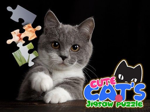 CUTE CATS JIGSAW PUZZLE - browser game screenshot
