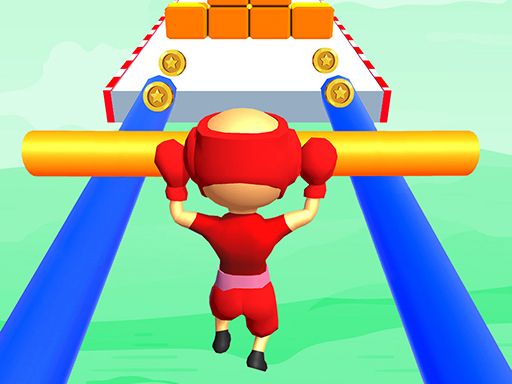 Roof Rails 3d-fat pusher giant roof rush rail run - browser game screenshot