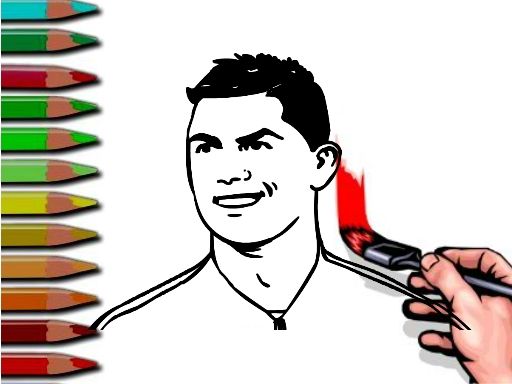 Ronaldo Coloring Book - browser game screenshot