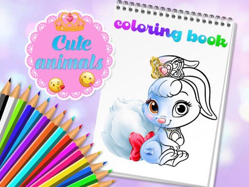 Cute Animals Coloring Book - browser game screenshot