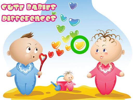 Cute Babies Differences - browser game screenshot